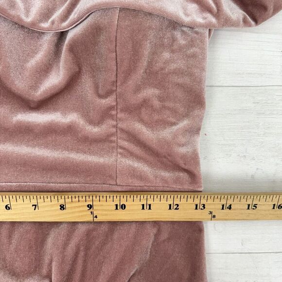 Anthropologie BHLDN Fawn Velvet Maxi Dress Size 4 Rose Pink Off Shoulder Wedding - Picture 13 of 16